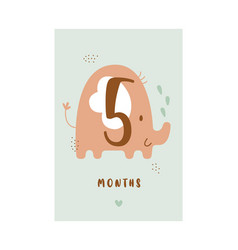 5 Months Baby Card Milestone