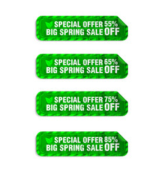 Big Spring Sale Green Stickers Set 55 65 75 85