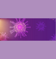 Close Up View Virus Cells Research Hud Screen