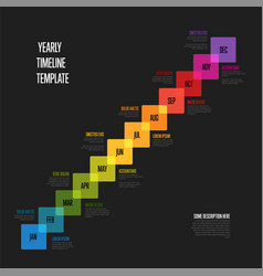 Dark Full Year Timeline Template