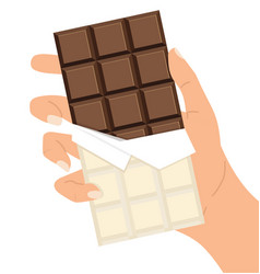 Hand Holding Chocolate Bar