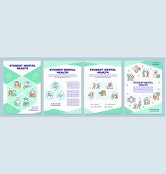 Student Mental Health Mint Brochure Template