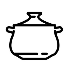 Traditional Pot Cooking Line Icon