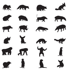 African Wild Animals Silhouettes Set