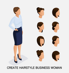 Trendy Isometric Set 10 Womens Hairstyles Young