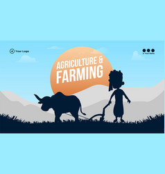 Agriculture And Farming Landscape Banner