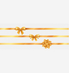 Gold Ribbon Knot For Present 3d Package Gift Bow