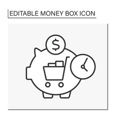 Moneybox Line Icon