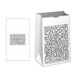 Stenciled Bag Die Cut Template And 3d Mockup