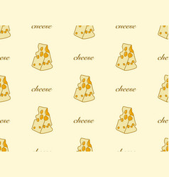 Cheese Cartoon Character Seamless Pattern