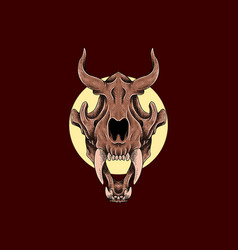 Horned Tiger Skull