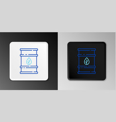 Line Bio Fuel Barrel Icon Isolated On Grey