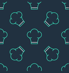 Line Chef Hat Icon Isolated Seamless Pattern