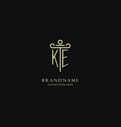 Luxury Modern Monogram Ke Logo For Law Firm