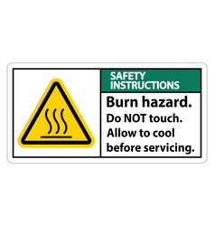 Safety Instructions Burn Hazard Safetydo Not