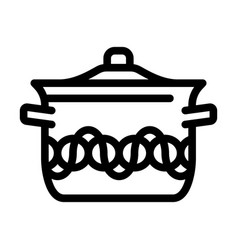 Silver Pot Cooking Line Icon