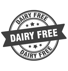 Dairy Free Stamp Label On Transparent