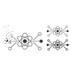 Disintegrating Dot Quantum Circuit Glyph