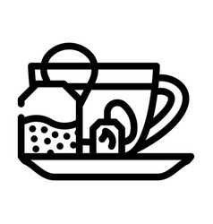 Fat Burning Tea Line Icon