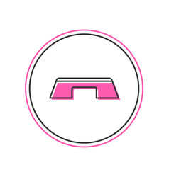 Filled Outline Step Platform Icon Isolated