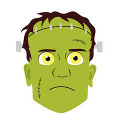 Frankenstein Face On A White Background