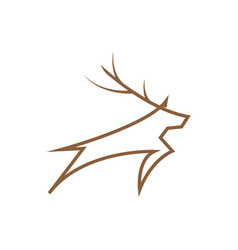 Modern Minimalist Shape Deer Jump Logo Design