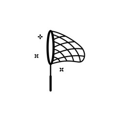 Simple Line Art Of Butterfly Net Icon