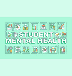 Student Mental Health Word Concepts Mint Banner