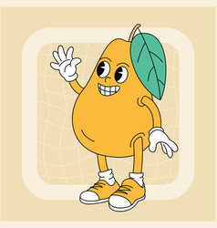 Vintage Groovy Pear Character