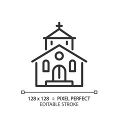 2d Editable Thin Line Church Icon