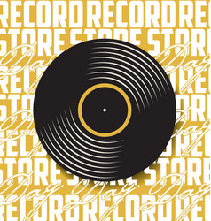 Black Vinyl Record Store Day Flat Concept