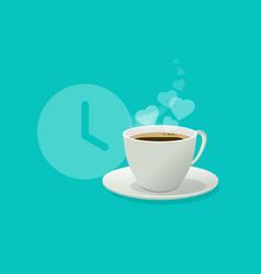 Coffee Break Time Icon Or Breakfast Tea Cup Mug