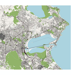 Map City Tunis Tunisia