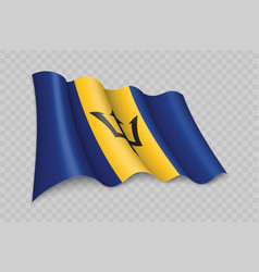 3d Realistic Waving Flag Of Barbados