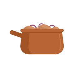 Greece Food Saucepan Icon Flat Style