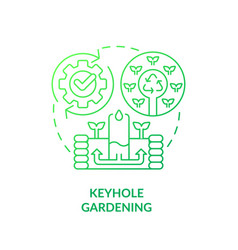 Keyhole Gardening Green Gradient Concept Icon