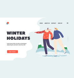 Winter Holidays Landing Page Template Couple