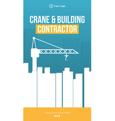 Crane And Building Contractor Portrait Template