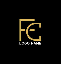 Fc Or Cf Luxury Monogram Logo Design