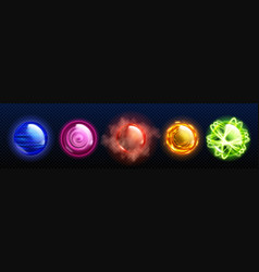 Magic Fire Orb Icon With Power Light Glow Effect