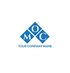 Moc Letter Logo Design On White Background