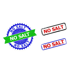 No Salt Rosette And Rectangle Bicolor Stamps