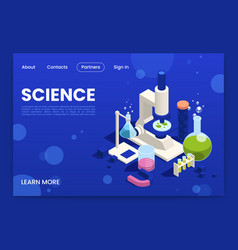 Stem Education Isometric Webpage