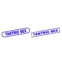 Tantric Sex Blue Rectangle Stamp With Corroded