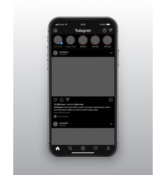 Design Template Instagram Dark Mode App Ui