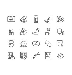 Line cosmetics icons Royalty Free Vector Image