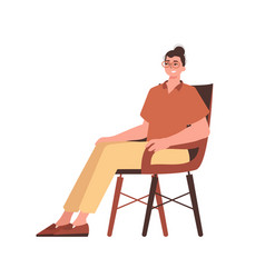 Man Is Sitting In A Chair Character In Modern