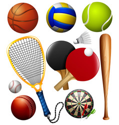 Sports Objects Collection In