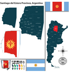 Map Of Santiago Del Estero Province Argentina