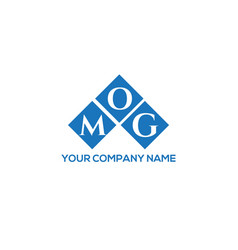 Mog Letter Logo Design On White Background